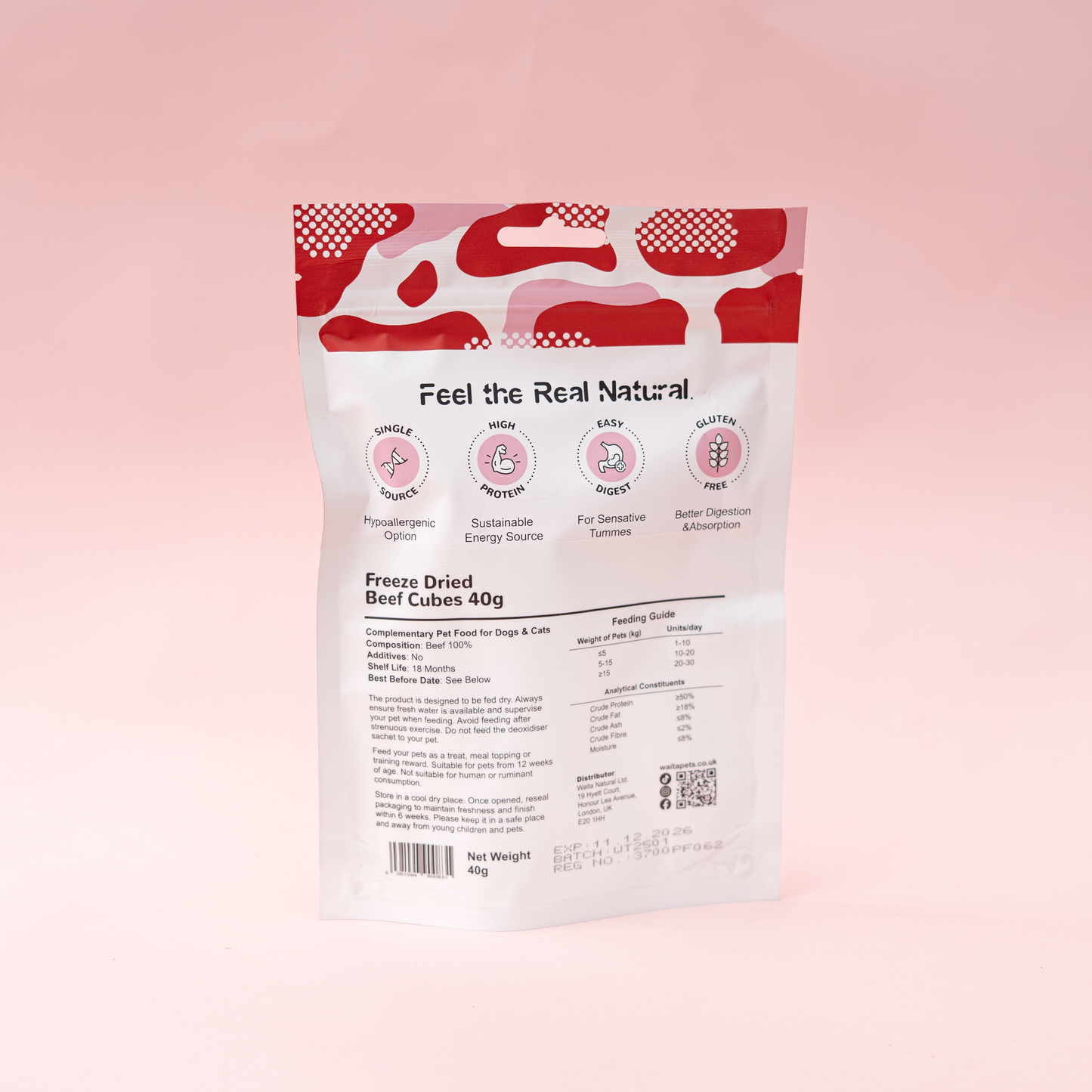 Freeze-Dried Beef Cubes 40g/400g