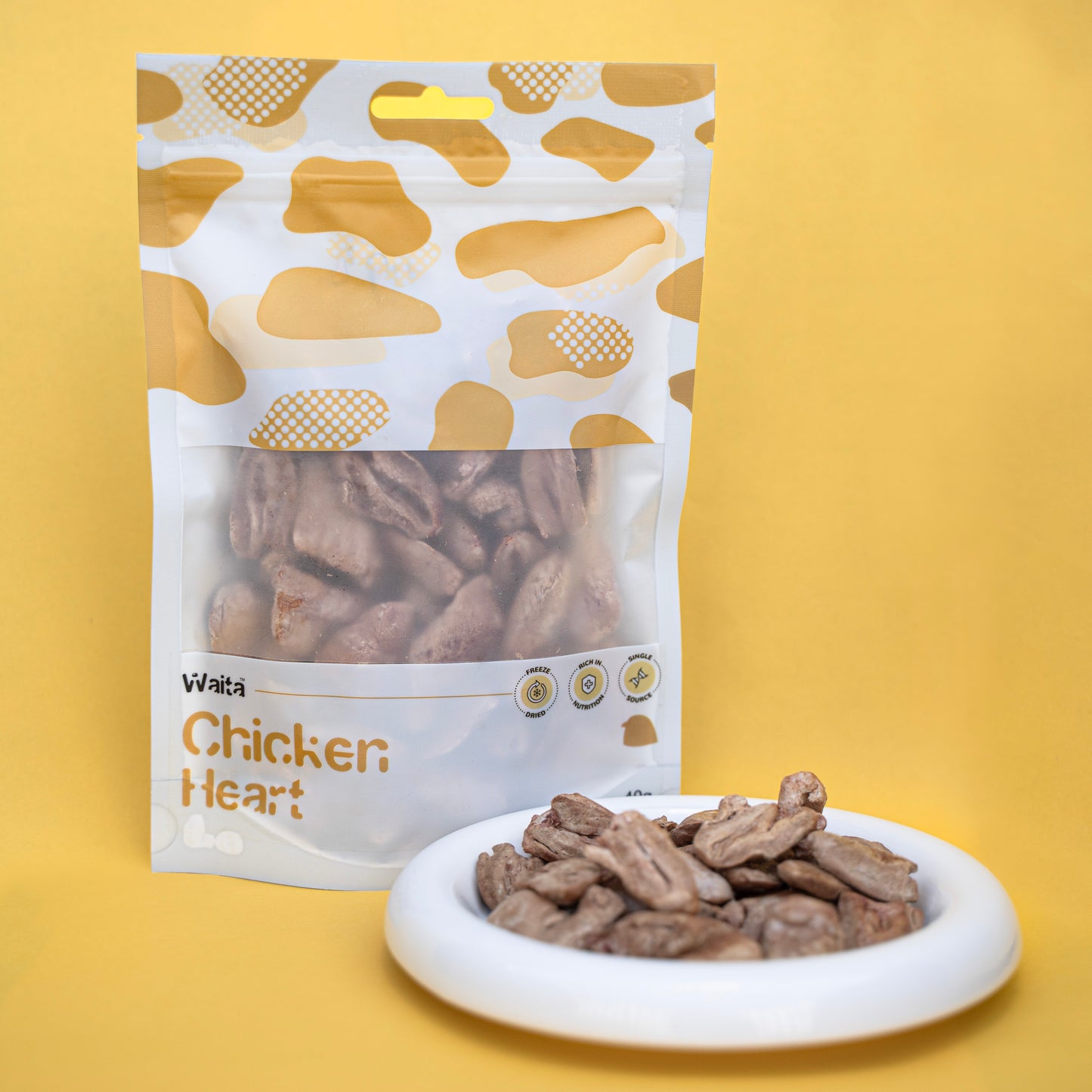 Waita Freeze Dried Chicken Heart 40g/400g