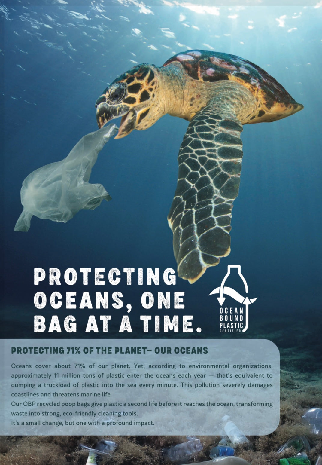 ๐พ OCEAN-BOUND PLASTIC POOP BAGS (60Pcs/120Pcs/270Pcs/300SingleRoll)