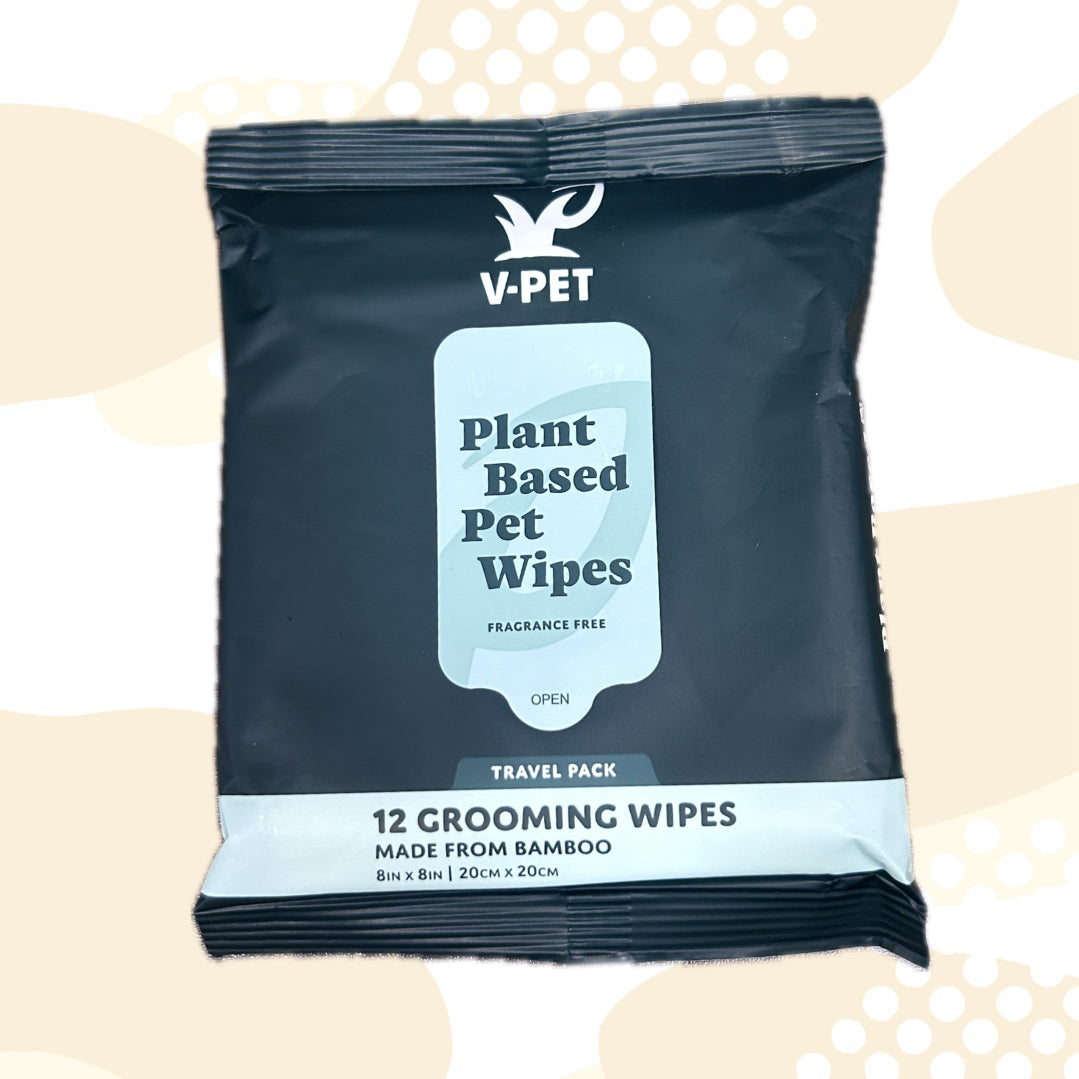 🐾 BAMBOO PET WIPES (12pcs) - 100% BIODEGRADABLE