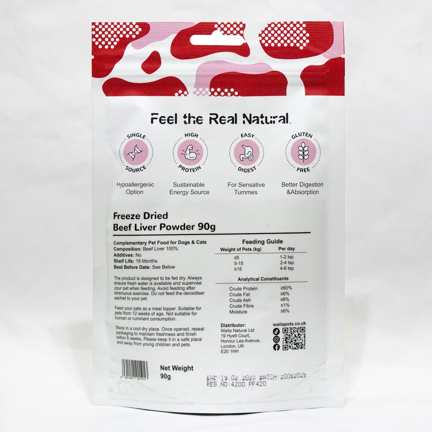 Waita Freeze Dried Beef Liver Powder 90g