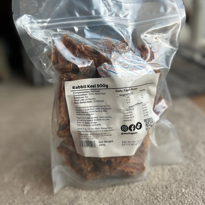 Waita Air Dried Rabbit Keel Pet Treats Chews 500g