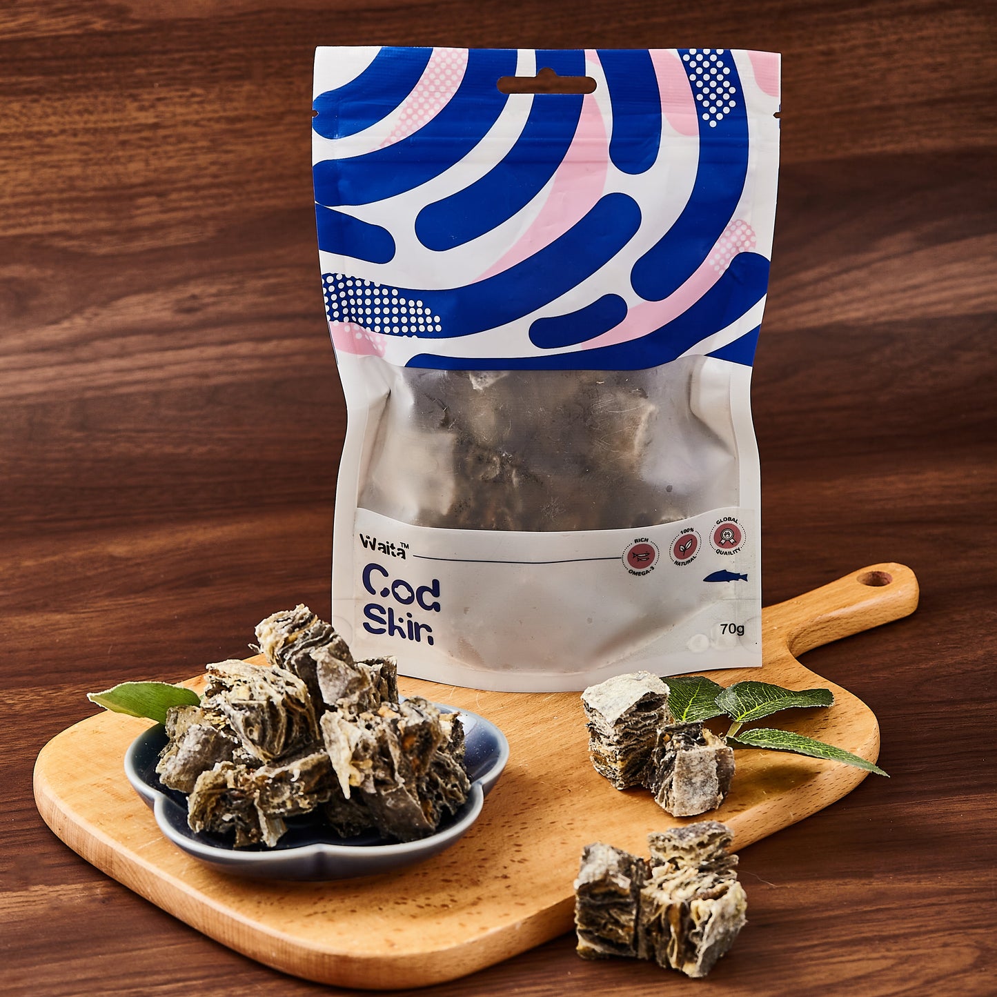 Waita Air Dried Cod Skin Pet Treats 70g/400g