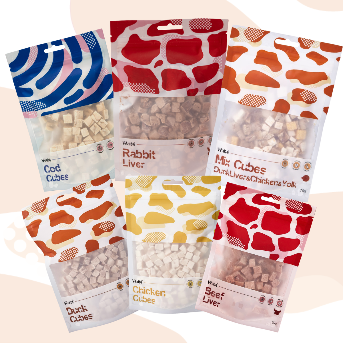 Waita Freeze Dried Cube Party Bundle (6 pcs)