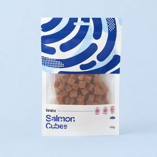 Waita Air Dried Salmon Cube 100g/500g - ALL WITHOUT COD SKIN Salmon 97%