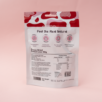 Freeze Dried Rabbit Liver 60g/500g