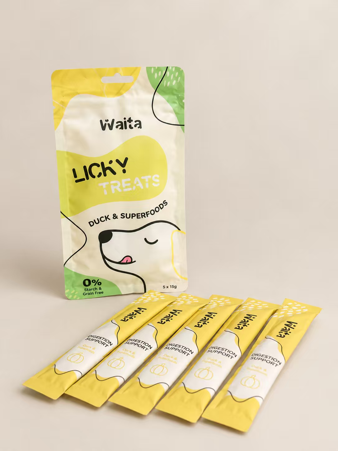 🐶 Waita Dog Licky Treats (Duck & Pumpkin) (5*15g)