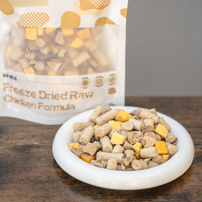 Waita Freeze Dried Chicken Formula Pet Treats 75g - Chicken Bites (Complete Food), Chicken Liver and Egg Yolk