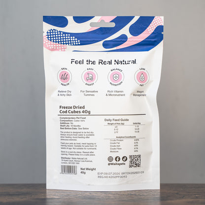 Waita Freeze Dried Cod Cubes Training Pet Treats 40g/250g