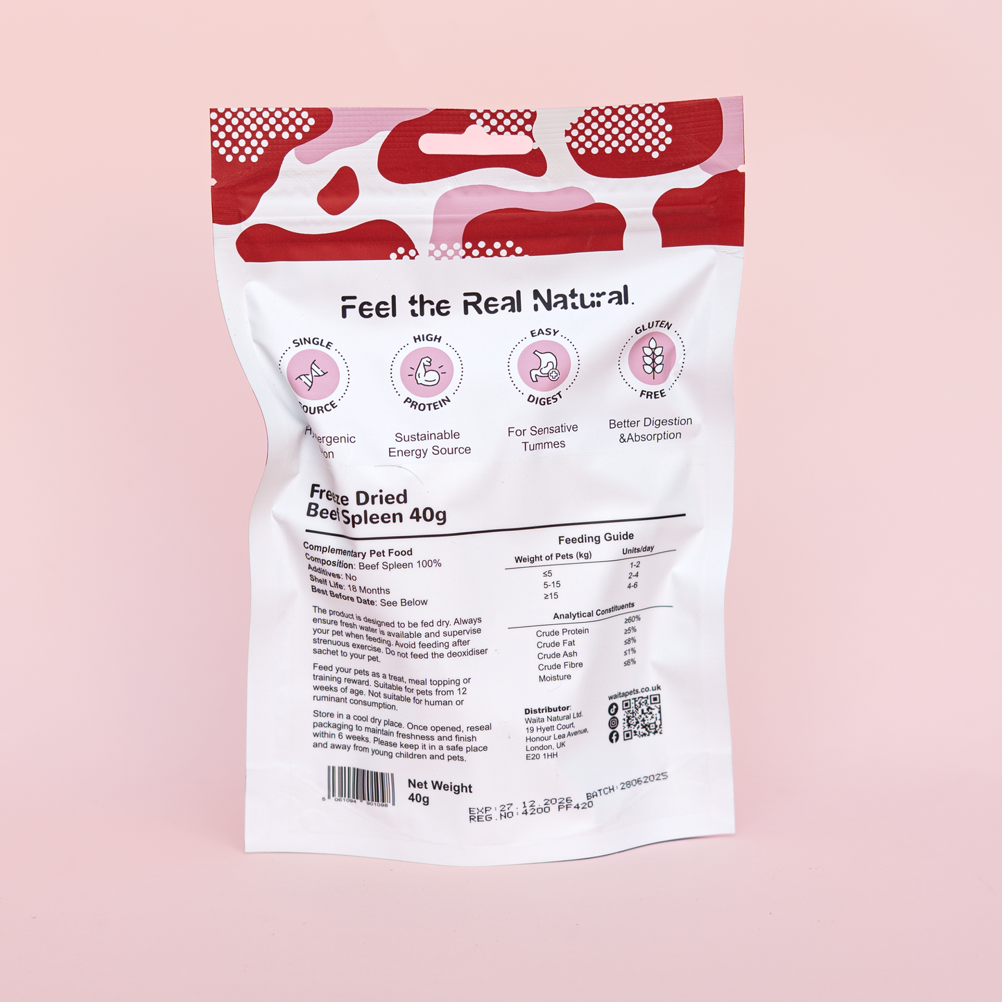 Freeze-Dried Beef Spleen 40g/300g