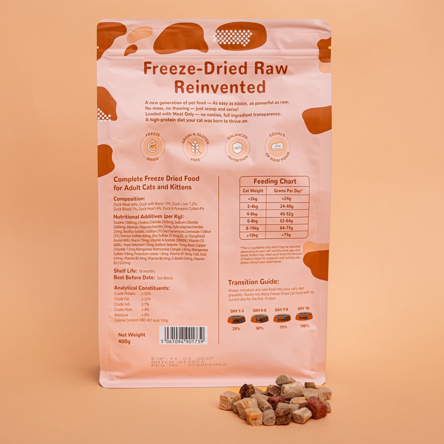 Waita Freeze Dried Complete Duck Recipe - Cat