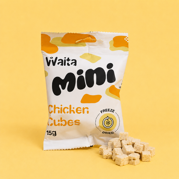 Waita Freeze Dried Mini Chicken Cubes – 0.5cm Bite-Sized Cubes