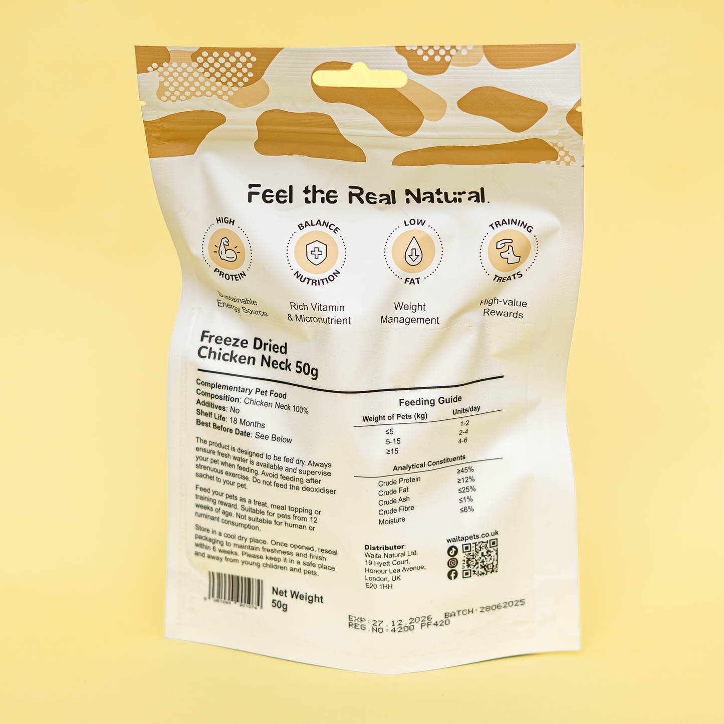 Freeze Dried Chicken Neck 50g/500g