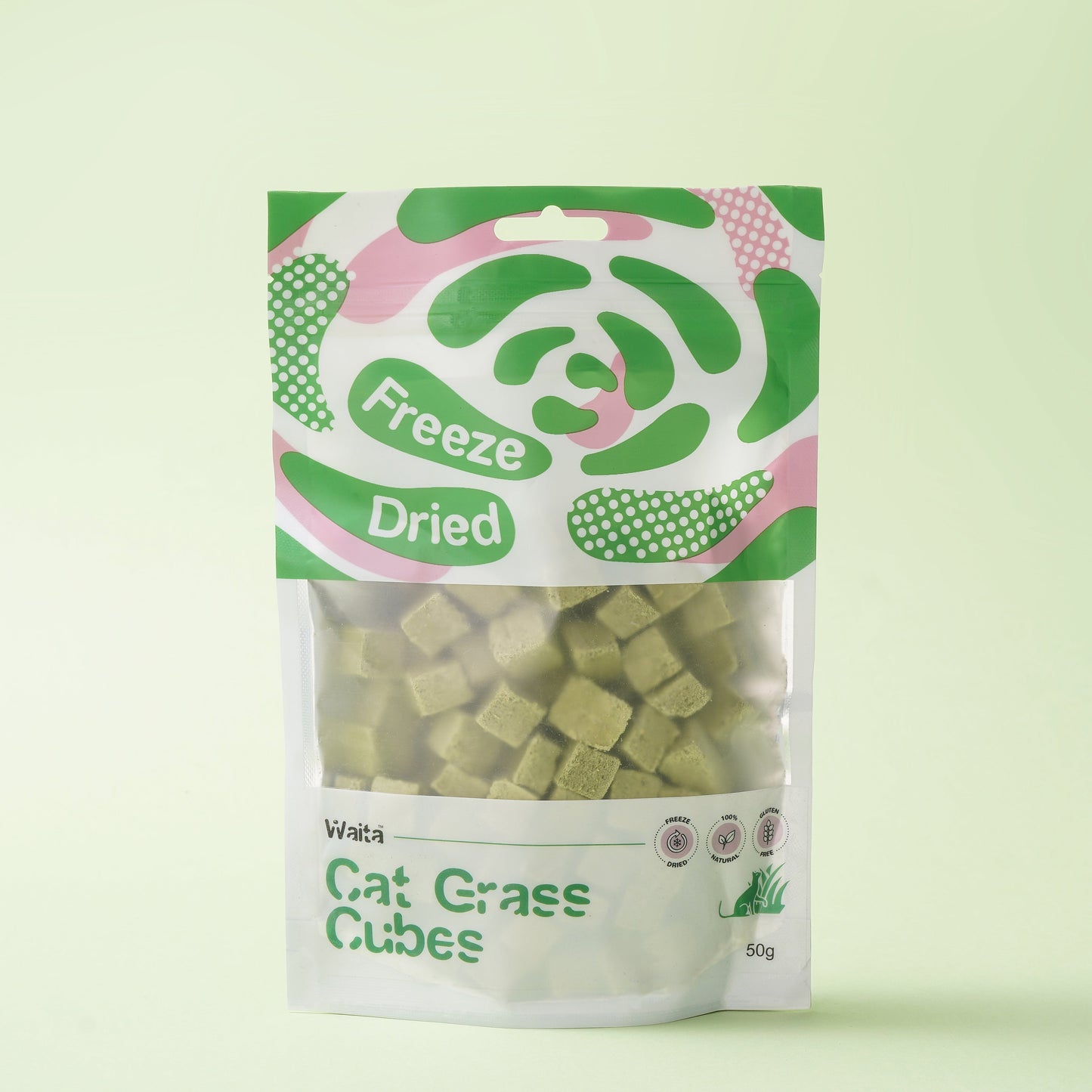 Waita Freeze-Dried Cat Grass Cubes (50g/500g)