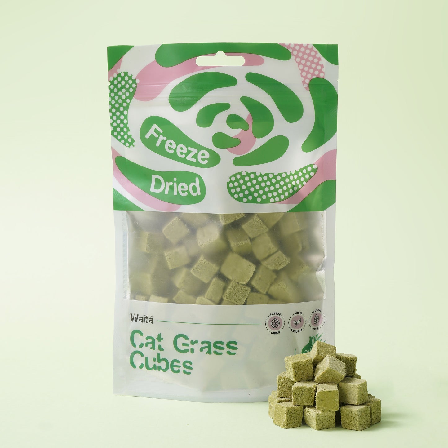 Waita Freeze-Dried Cat Grass Cubes (50g/500g)