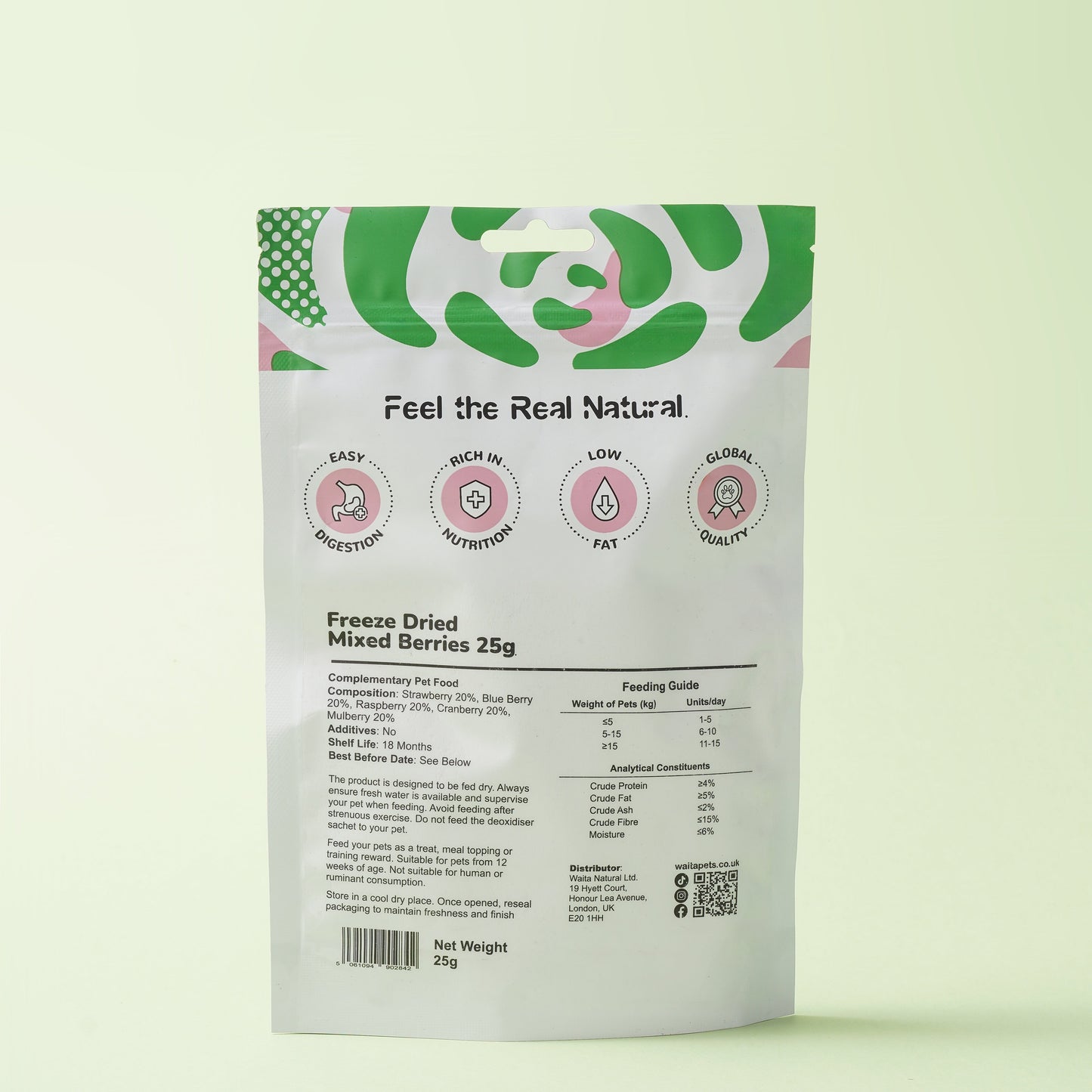 Waita Freeze-Dried Mixed Berries (25g/250g)