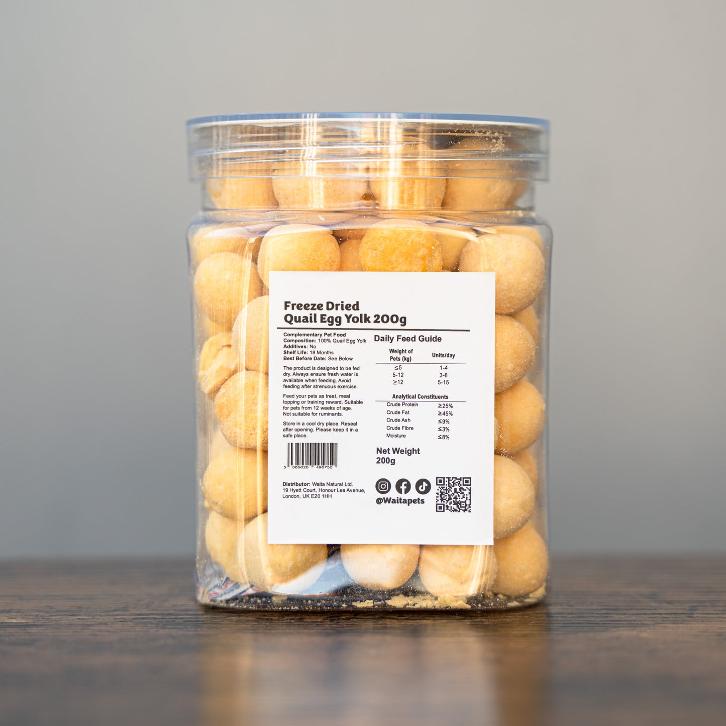 Waita Freeze Dried Quail Egg Yolk 70g/200g