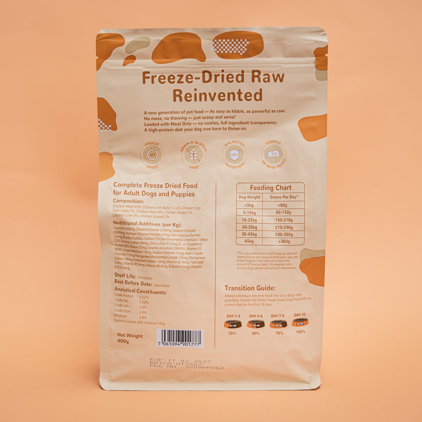 Waita Freeze Dried Complete Chicken Recipe - Dog