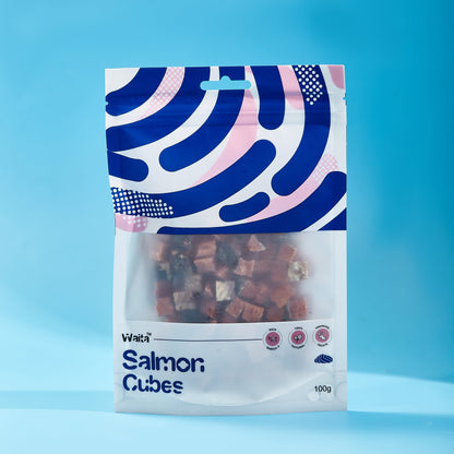 Waita Air Dried Salmon Cube Dog Training Treats 100g/500g