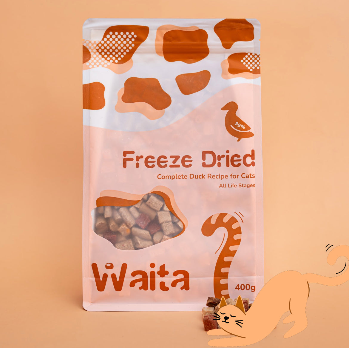 Waita Freeze Dried Complete Duck Recipe 20g/400g/1.2kg - Cat
