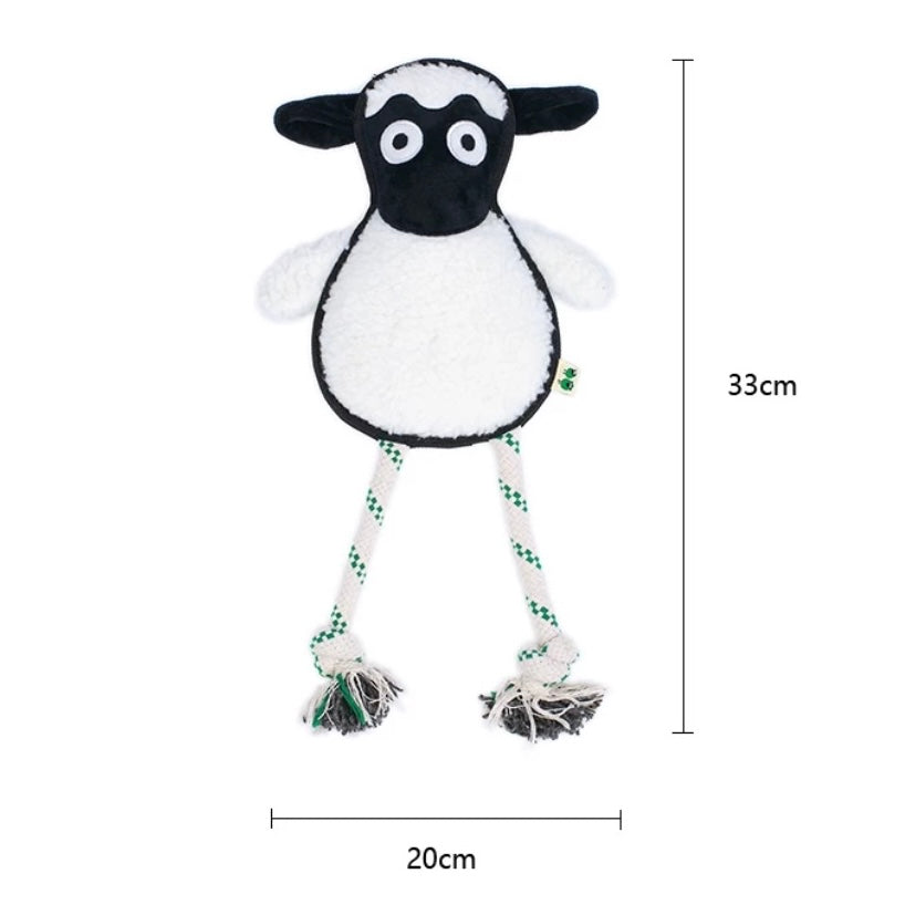 🐑 Eco-Friendly Plush & Rope Sheep Toys