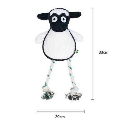 🐑 Eco-Friendly Plush & Rope Sheep Toys