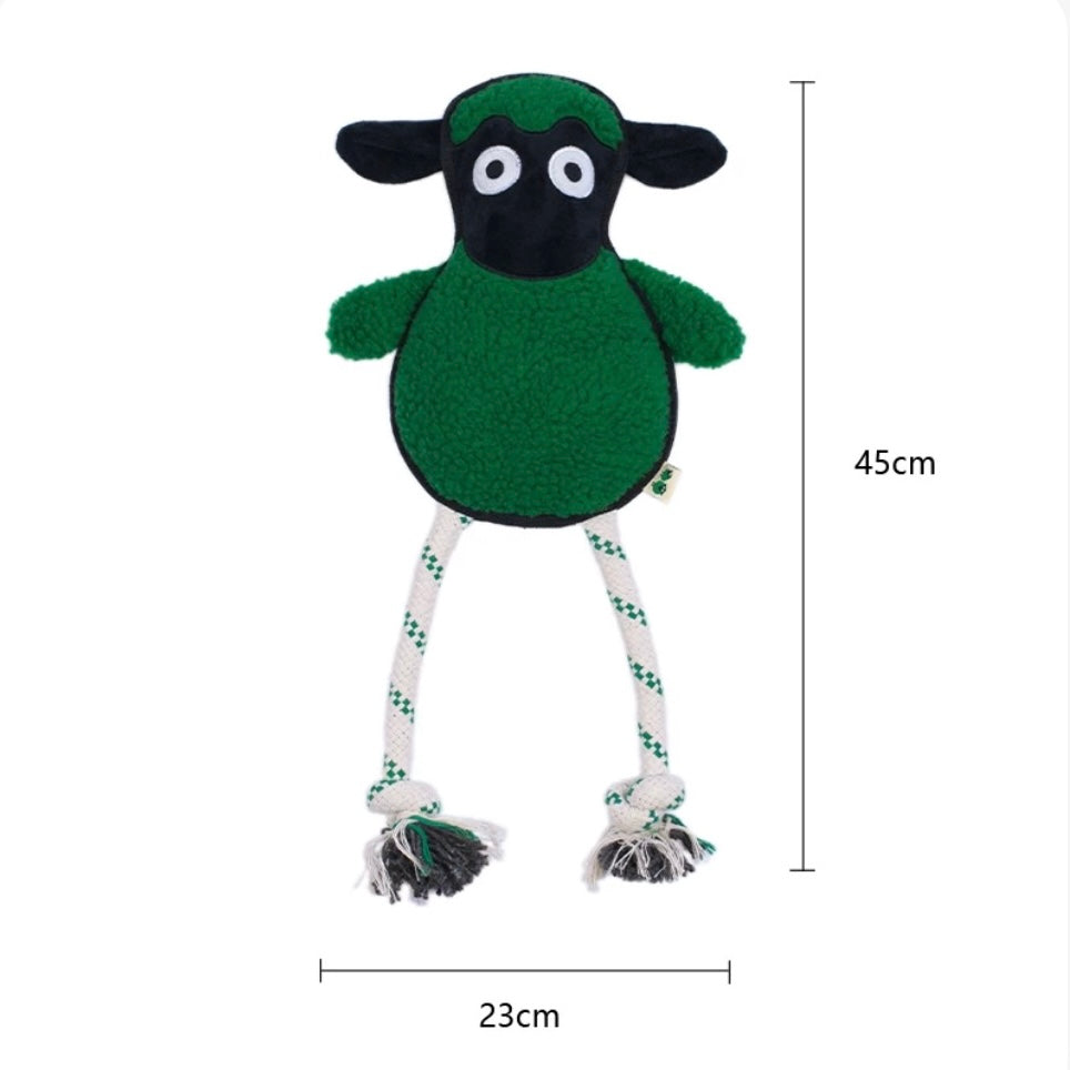 🐑 Eco-Friendly Plush & Rope Sheep Toys