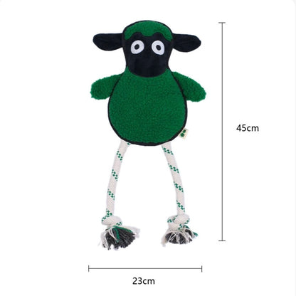 🐑 Eco-Friendly Plush & Rope Sheep Toys