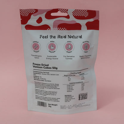 Waita Freeze-Dried Venison Cubes (50g/500g)