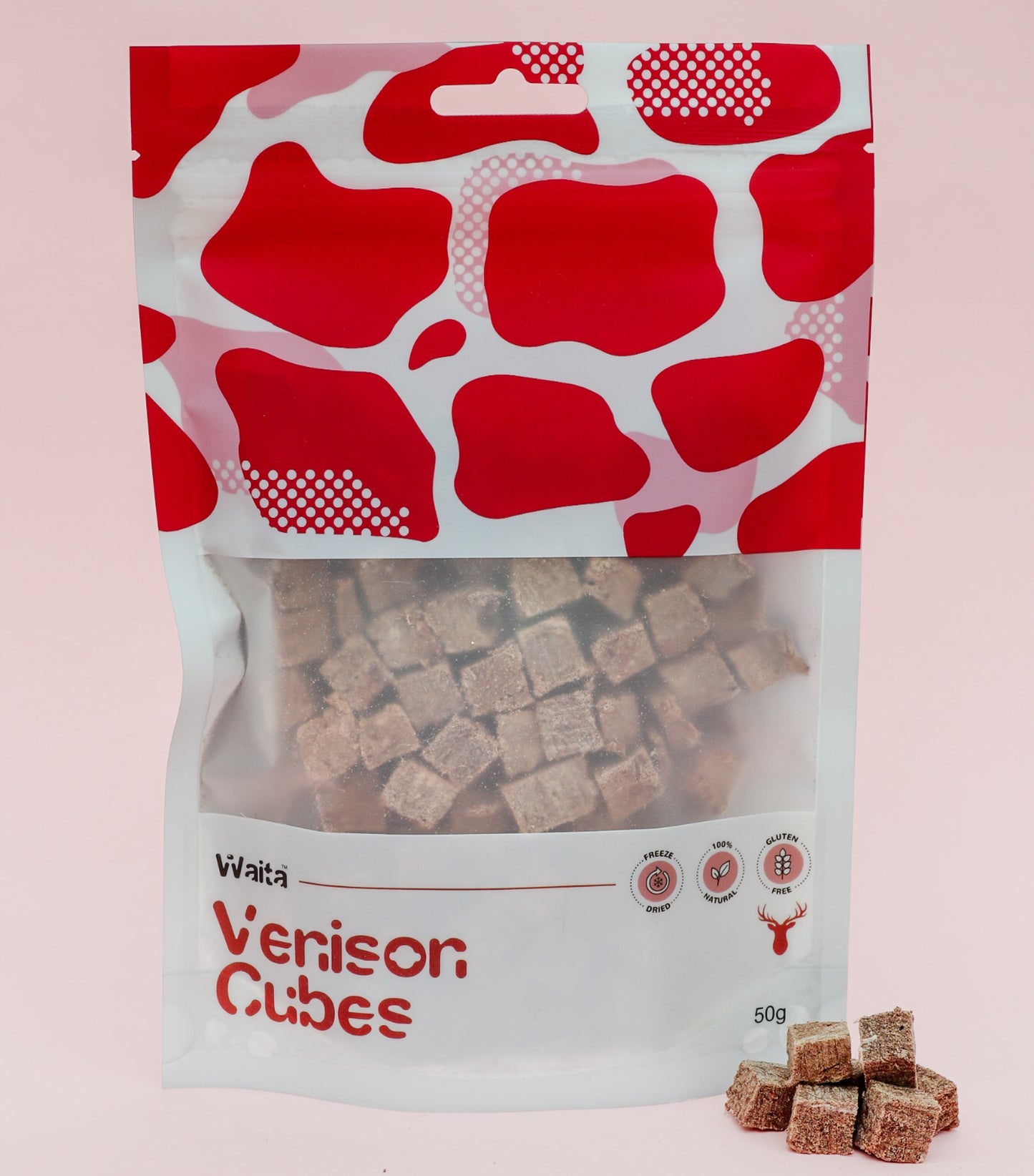 Waita Freeze-Dried Venison Cubes (50g/500g)