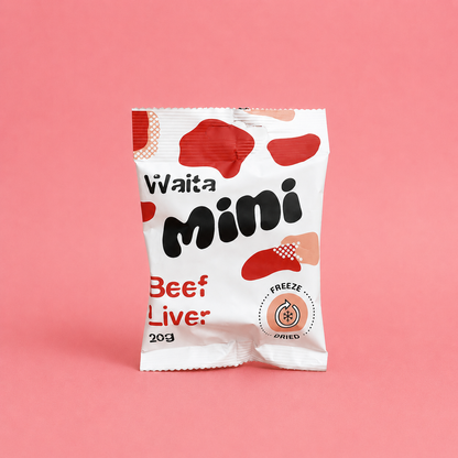 Waita Freeze Dried Mini Beef Liver Cubes – 0.5cm Bite-Sized Cubes