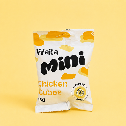 Waita Freeze Dried Mini Chicken Cubes – 0.5cm Bite-Sized Cubes