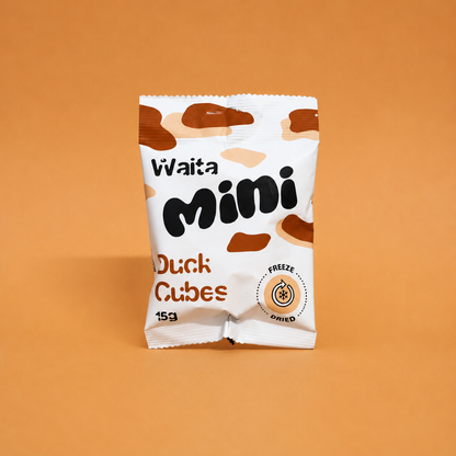 Waita Freeze Dried Mini Duck Cubes – 0.5cm Bite-Sized Cubes