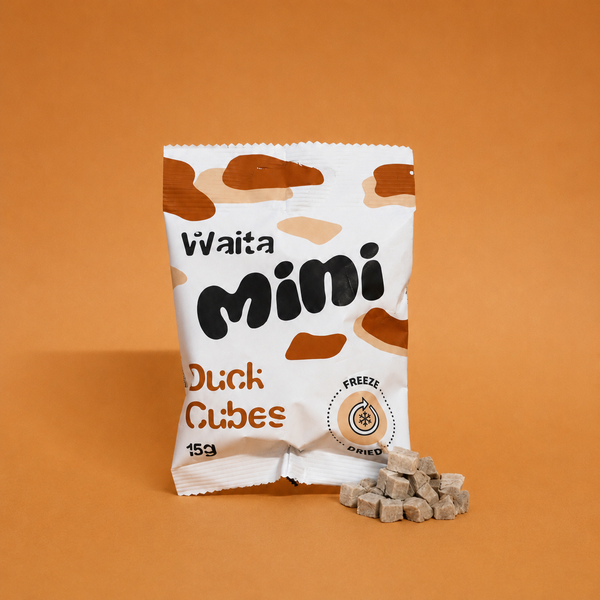 Waita Freeze Dried Mini Duck Cubes – 0.5cm Bite-Sized Cubes