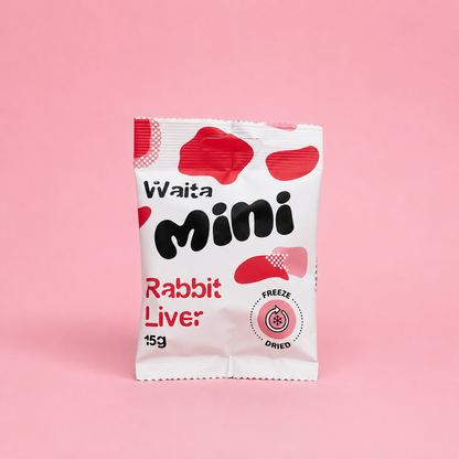 Waita Freeze Dried Mini Rabbit Liver Cubes – 0.5cm Bite-Sized Cubes