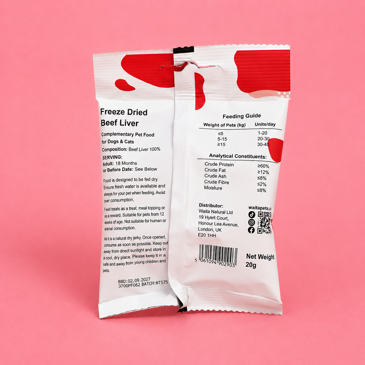 Waita Freeze Dried Mini Beef Liver Cubes – 0.5cm Bite-Sized Cubes