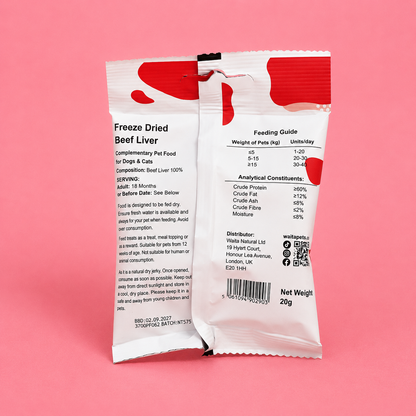 Waita Freeze Dried Mini Beef Liver Cubes – 0.5cm Bite-Sized Cubes