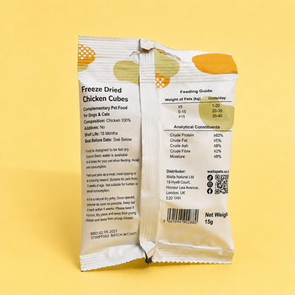 Waita Freeze Dried Mini Chicken Cubes – 0.5cm Bite-Sized Cubes