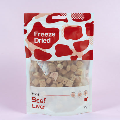 Waita Freeze Dried Beef Liver Cubes 60g/500g