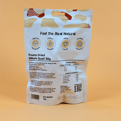 Waita Freeze Dried Quail 30g/300g