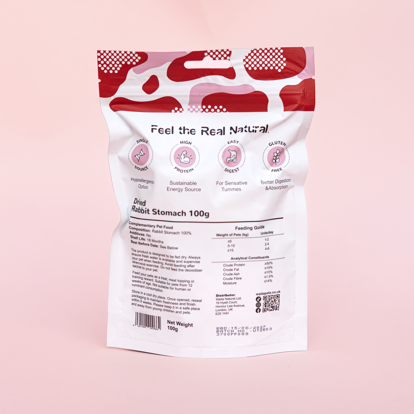 Air Dried Rabbit Stomach 100g/500g