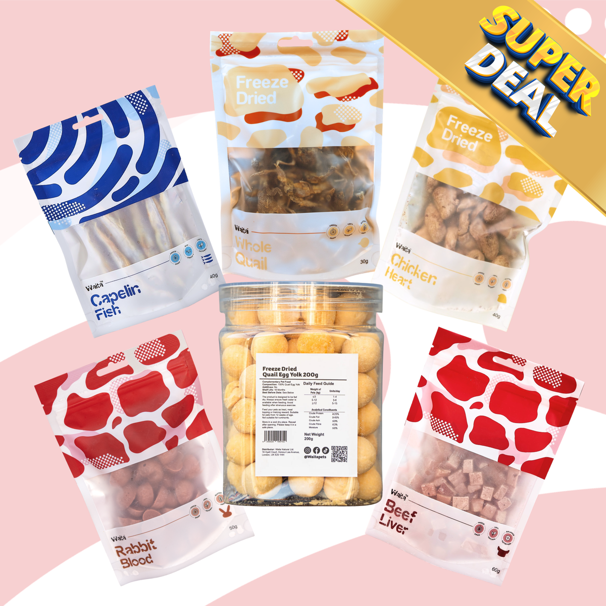 Waita Freeze Dried Rainbow Bundle - Super Deal (6pcs)